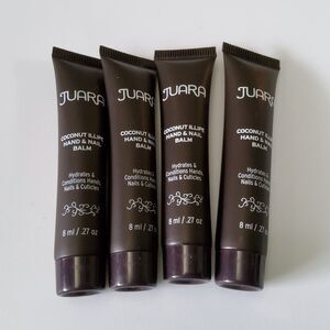 Lot Of 4- Juara Coconut Illipe Hand & Nail Balm, Trial Size 8 ml, .27 oz, Sealed